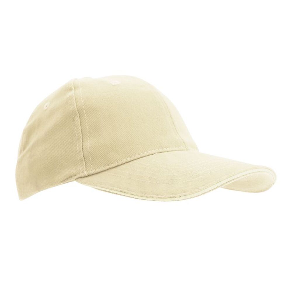 SOLS Unisex Buffalo 6 Panel Baseball Cap / Beige